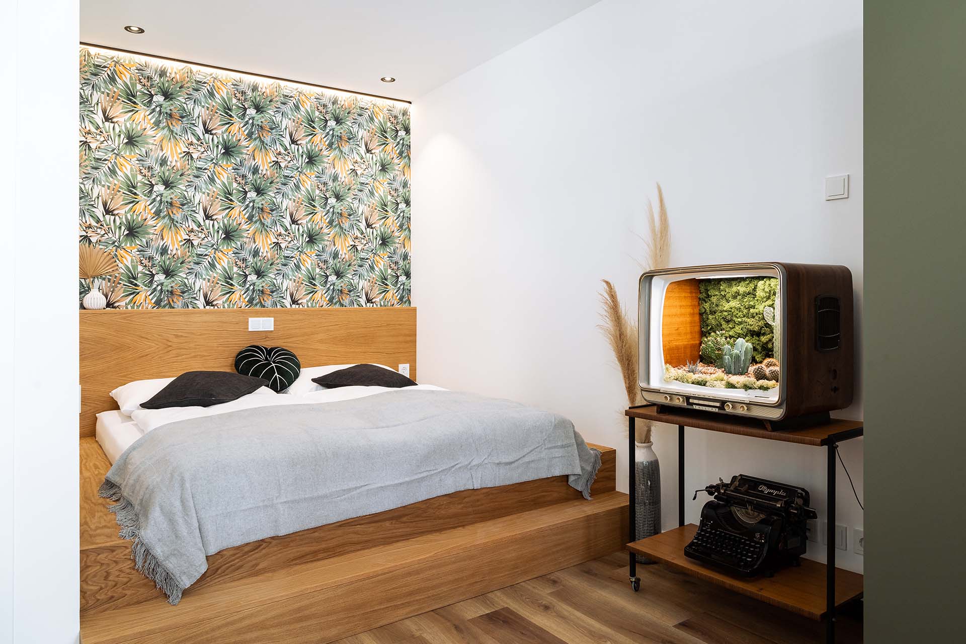 Urlaub mit Hund in Wien Apartment Cosy im Urban Jungle schlafzimmer